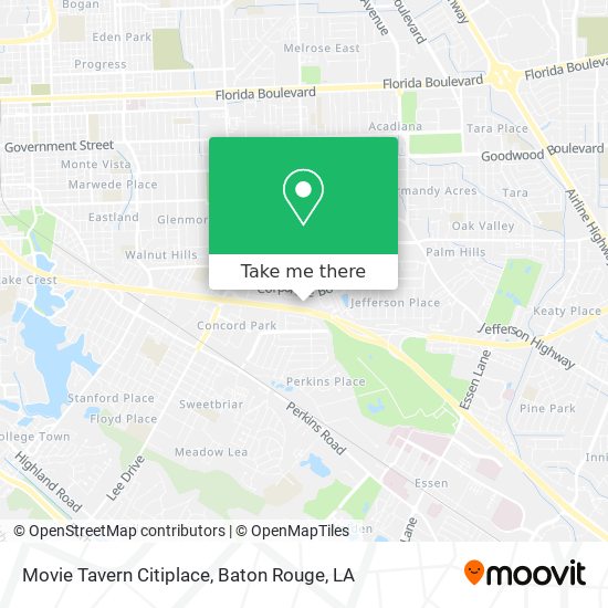 Mapa de Movie Tavern Citiplace