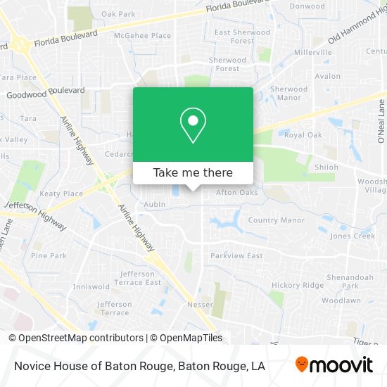 Novice House of Baton Rouge map