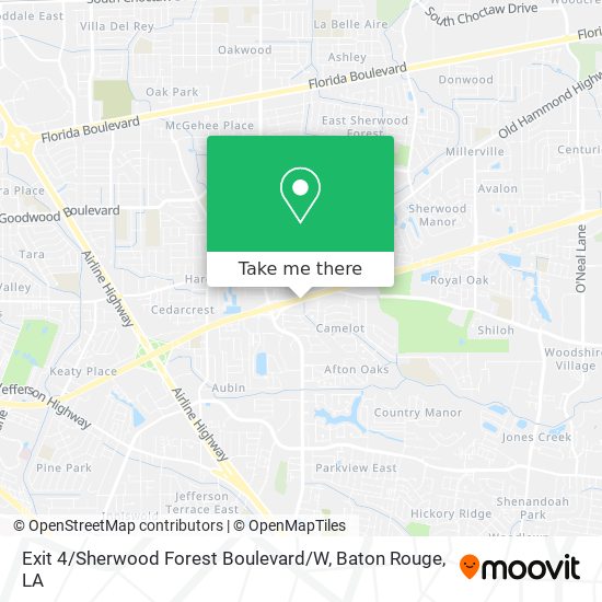 Mapa de Exit 4 / Sherwood Forest Boulevard / W
