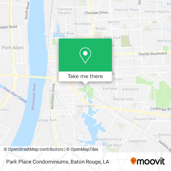 Mapa de Park Place Condominiums