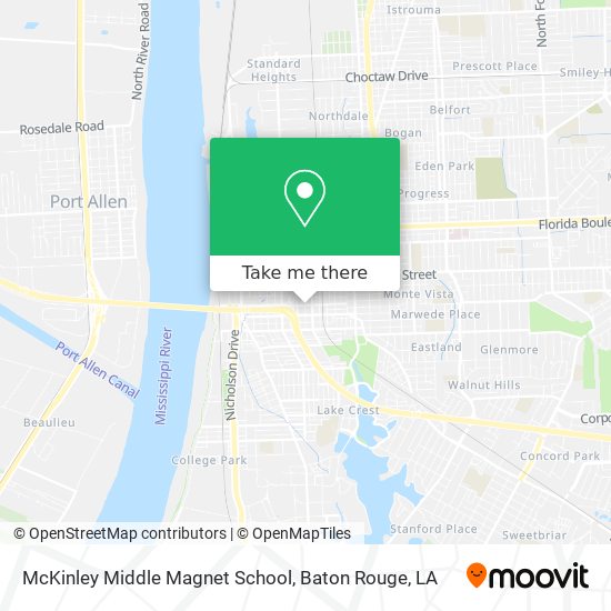 McKinley Middle Magnet School map