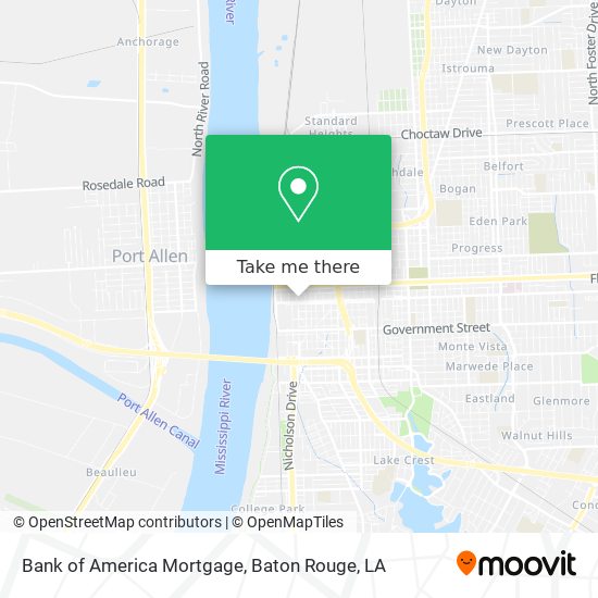 Mapa de Bank of America Mortgage