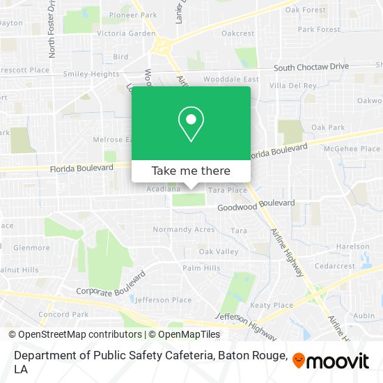 Department of Public Safety Cafeteria map