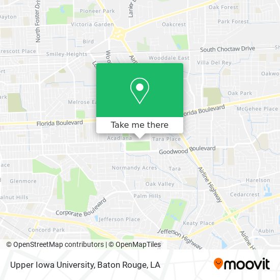Upper Iowa University map