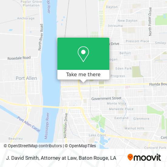 J. David Smith, Attorney at Law map