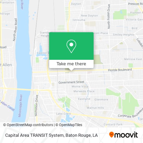 Capital Area TRANSIT System map