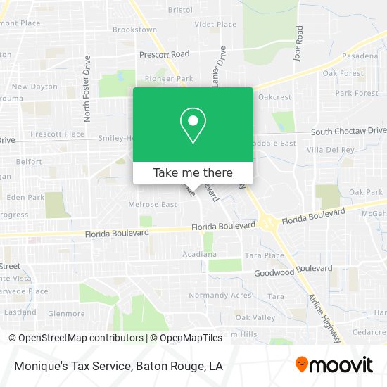 Monique's Tax Service map