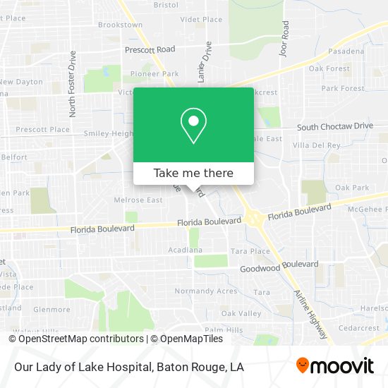 Our Lady of Lake Hospital map