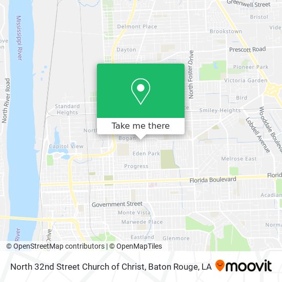 North 32nd Street Church of Christ map