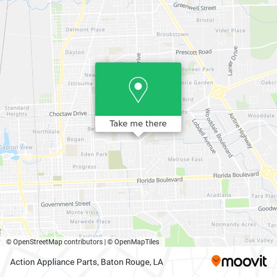 Mapa de Action Appliance Parts