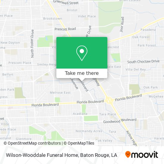 Wilson-Wooddale Funeral Home map