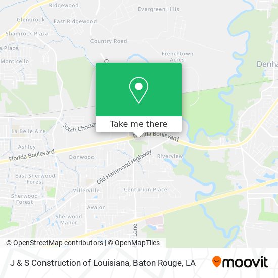 J & S Construction of Louisiana map