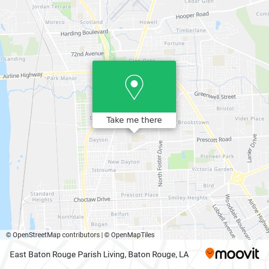 East Baton Rouge Parish Living map