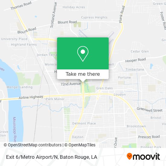 Exit 6/Metro Airport/N map