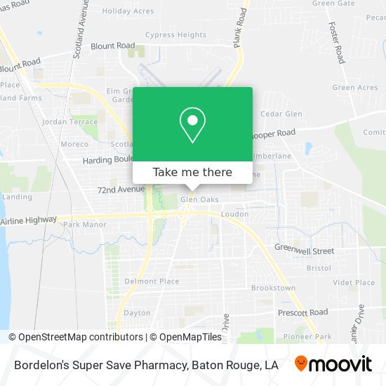 Bordelon's Super Save Pharmacy map