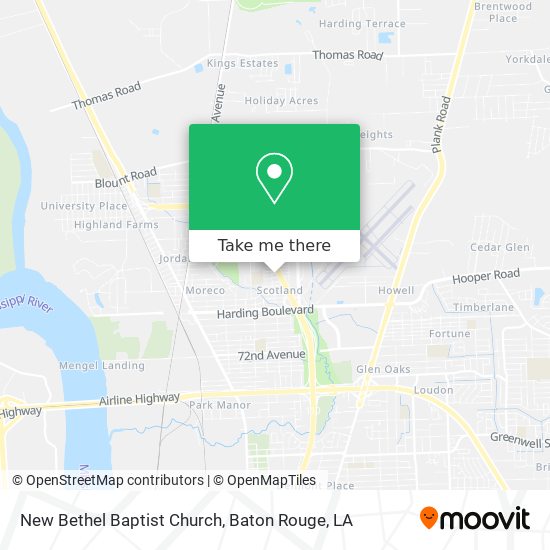 New Bethel Baptist Church map