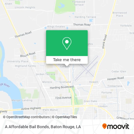 A Affordable Bail Bonds map