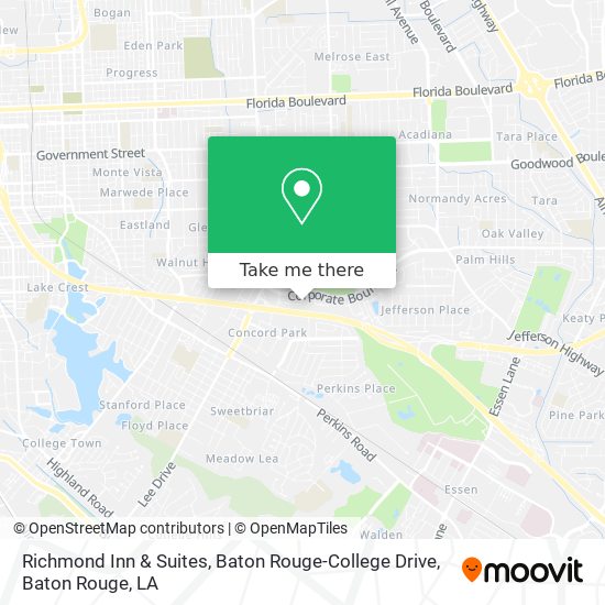 Mapa de Richmond Inn & Suites, Baton Rouge-College Drive