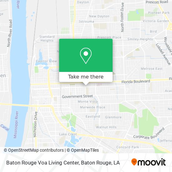 Baton Rouge Voa Living Center map