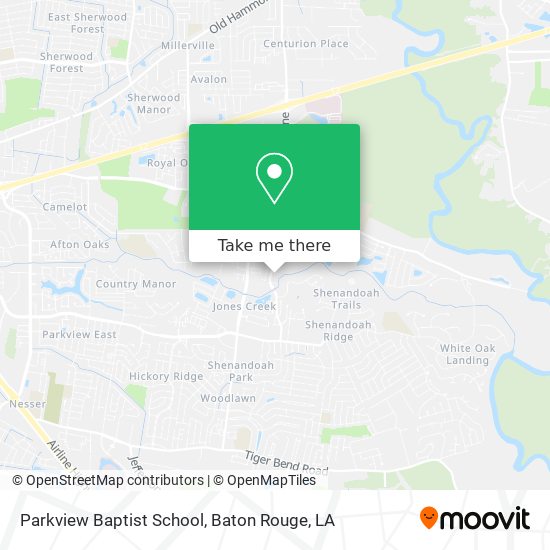 Parkview Baptist School map