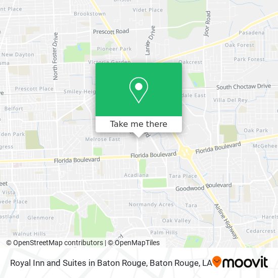 Mapa de Royal Inn and Suites in Baton Rouge