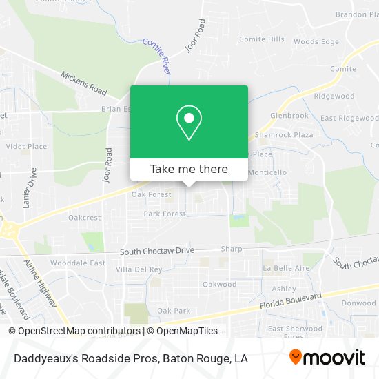 Daddyeaux's Roadside Pros map