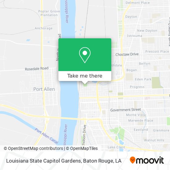 Louisiana State Capitol Gardens map