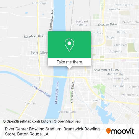 River Center Bowling Stadium. Brunswick Bowling Store map