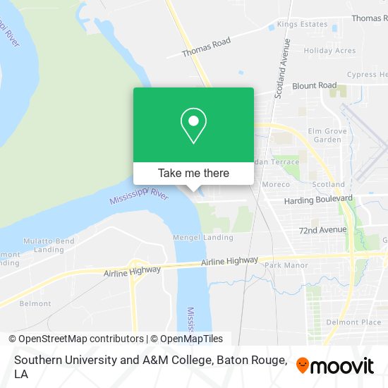 Southern University and A&M College map