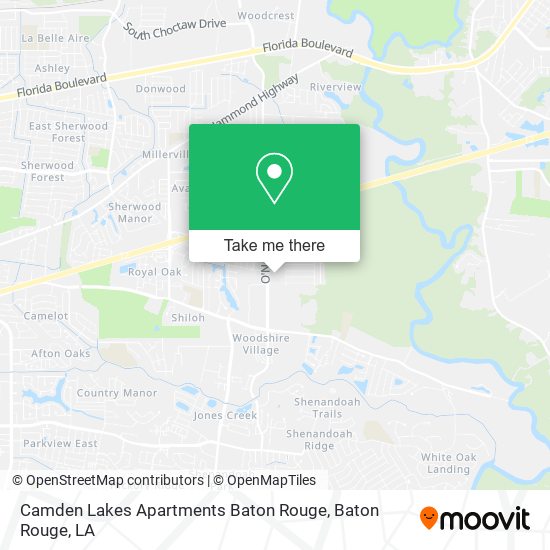 Camden Lakes Apartments Baton Rouge map