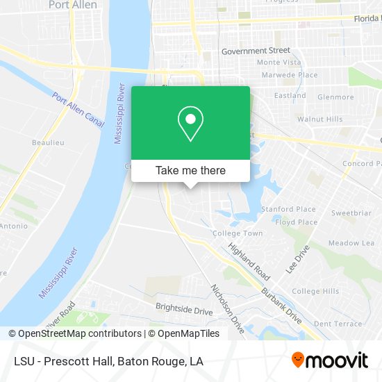 LSU - Prescott Hall map