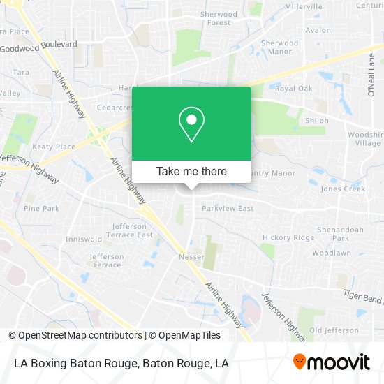 LA Boxing Baton Rouge map