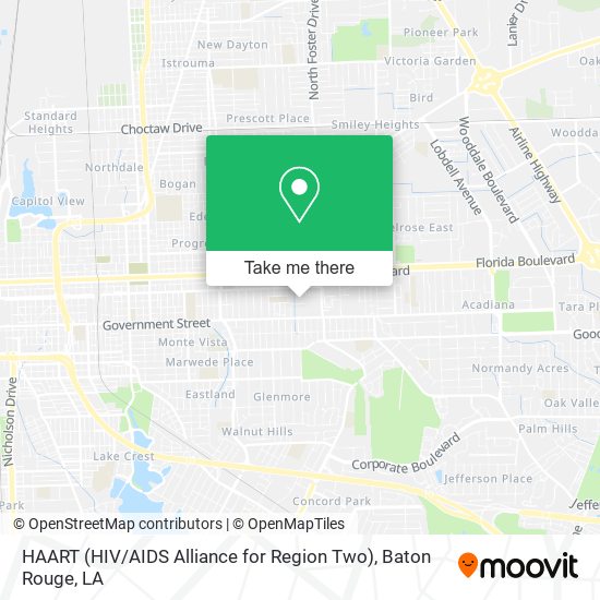 HAART (HIV / AIDS Alliance for Region Two) map