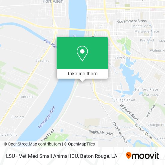 Mapa de LSU - Vet Med Small Animal ICU