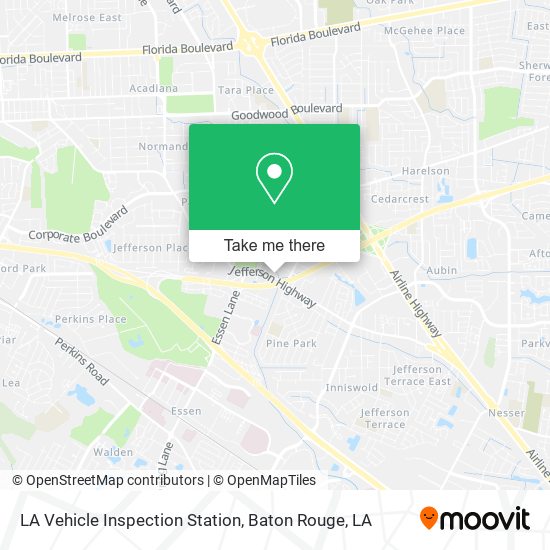 Mapa de LA Vehicle Inspection Station