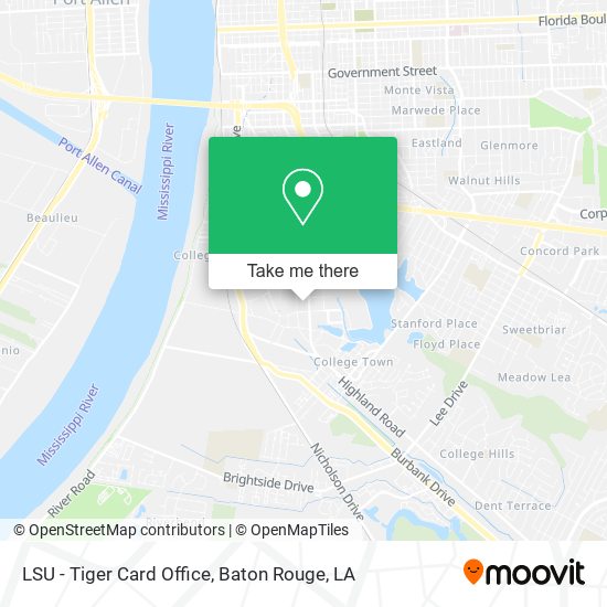 LSU - Tiger Card Office map