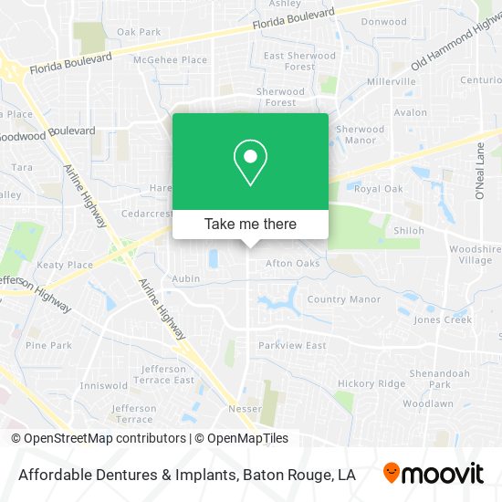 Mapa de Affordable Dentures & Implants