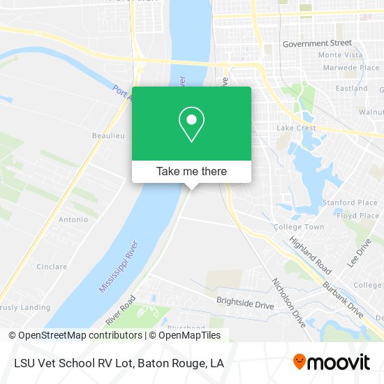 Mapa de LSU Vet School RV Lot