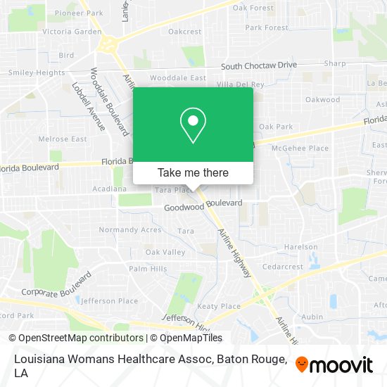 Louisiana Womans Healthcare Assoc map