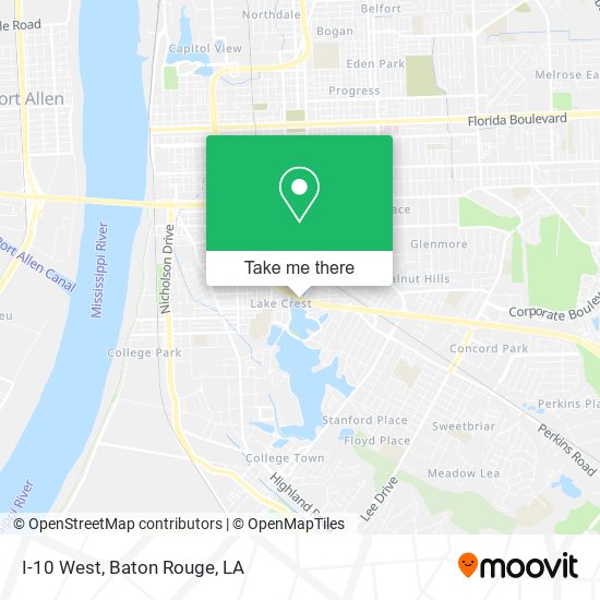 Mapa de I-10 West