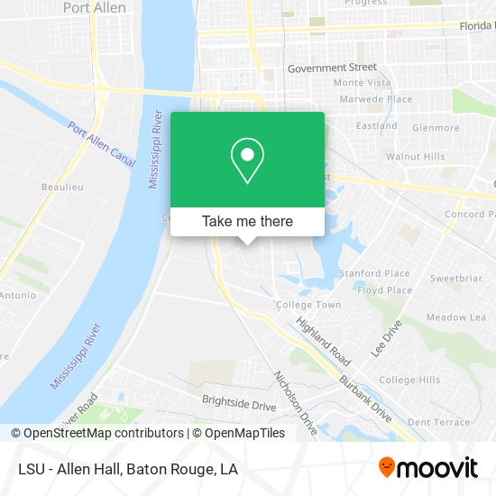 LSU - Allen Hall map