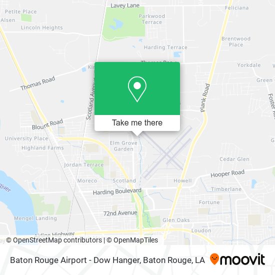 Baton Rouge Airport - Dow Hanger map