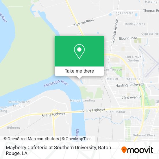 Mapa de Mayberry Cafeteria at Southern University