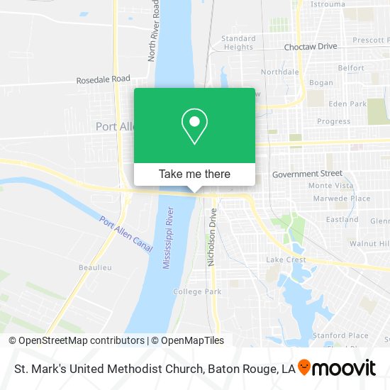 St. Mark's United Methodist Church map