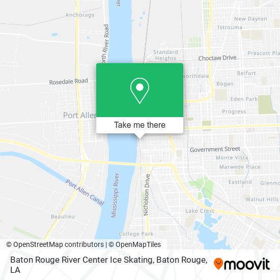 Baton Rouge River Center Ice Skating map
