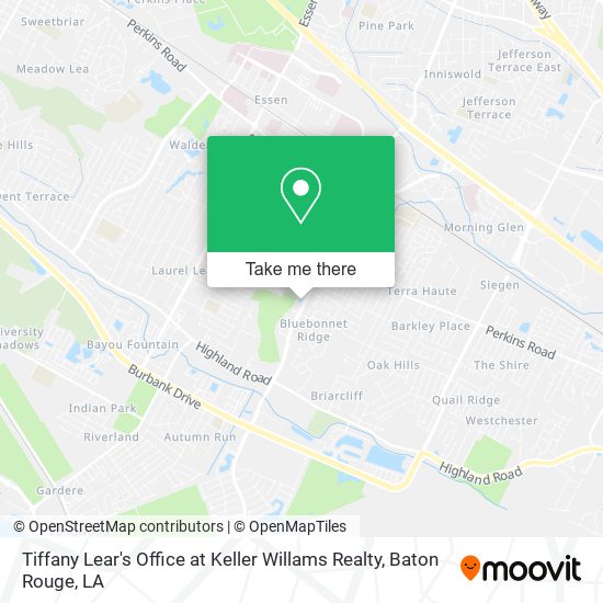 Tiffany Lear's Office at Keller Willams Realty map