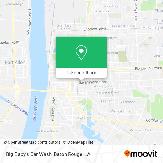 Big Baby's Car Wash map
