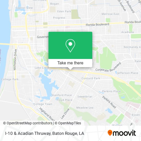 Mapa de I-10 & Acadian Thruway