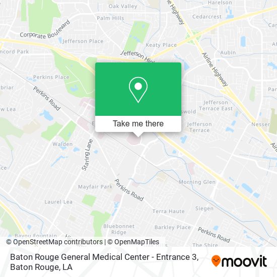 Baton Rouge General Medical Center - Entrance 3 map