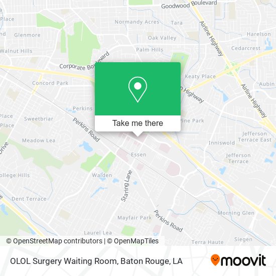 OLOL Surgery Waiting Room map